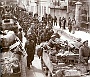 28 aprile 1945-Padova-L'ingresso degli alleati al Bassanello, in viale Cavalotti.Truppe che scortano prigionieri tedeschi (AD)